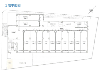 高齢者向け優良賃貸住宅 1階平面図